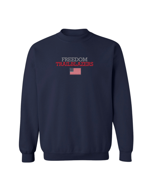 Freedom Trailblazers Flag Embroidered Sweater - Navy