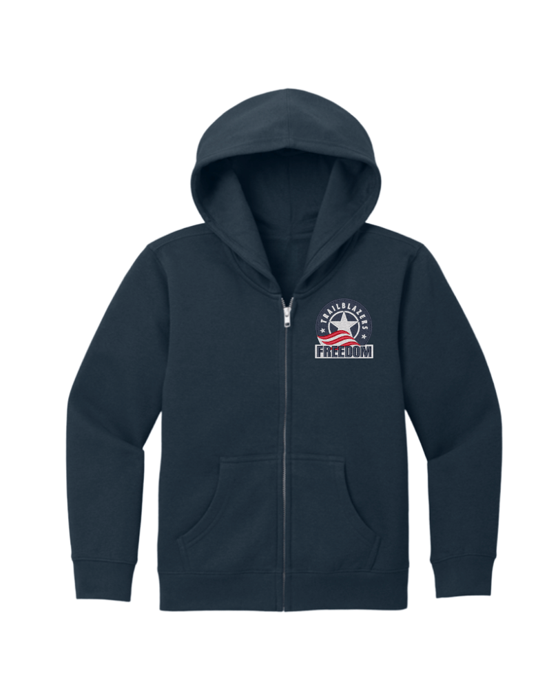 Freedom Embroidered Logo Zip up - Navy