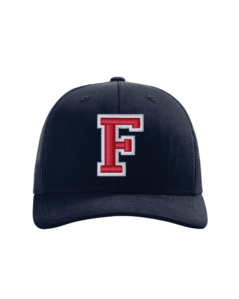 "F" Embroidered Hat - Navy