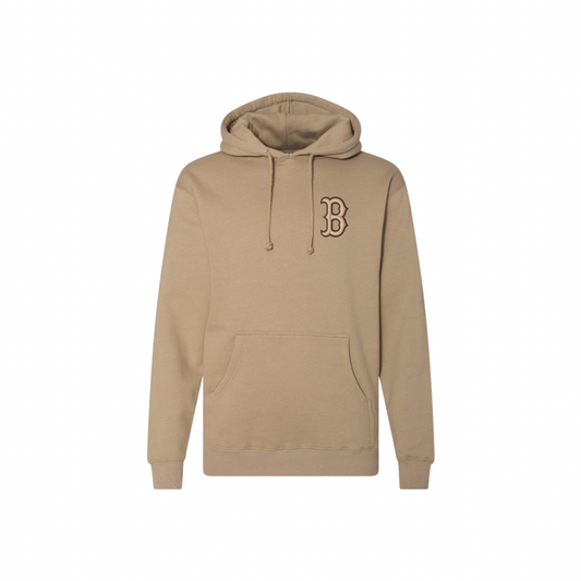 "B" Embroidered Logo Hoodie - Tan