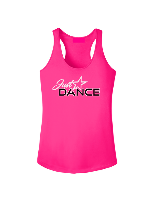 Just Dance Logo Tank- Hot Pink