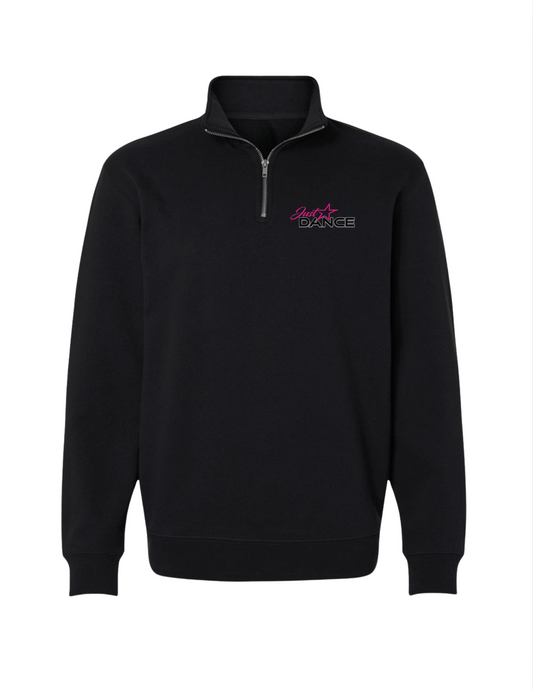 Just Dance Embroidered  1/4 zip up - Black