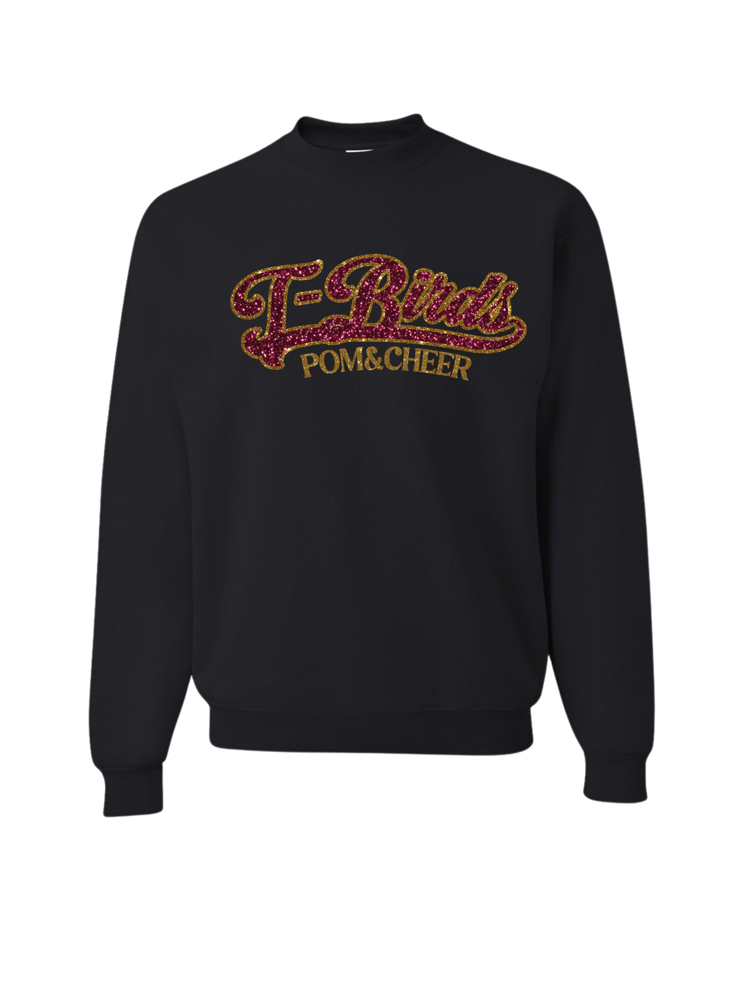 TBirds Pom&Cheer Glitter Crew - Black