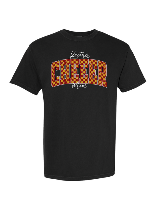 Kastner Checkered Cheer Mom Tee - Black