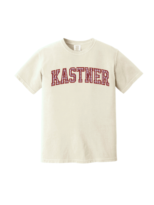 Kastner Gingham Embroidered Tee - Natural