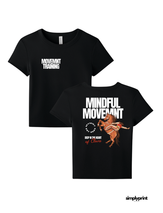 MOVEMNT 2026  graphic baby tee -Black