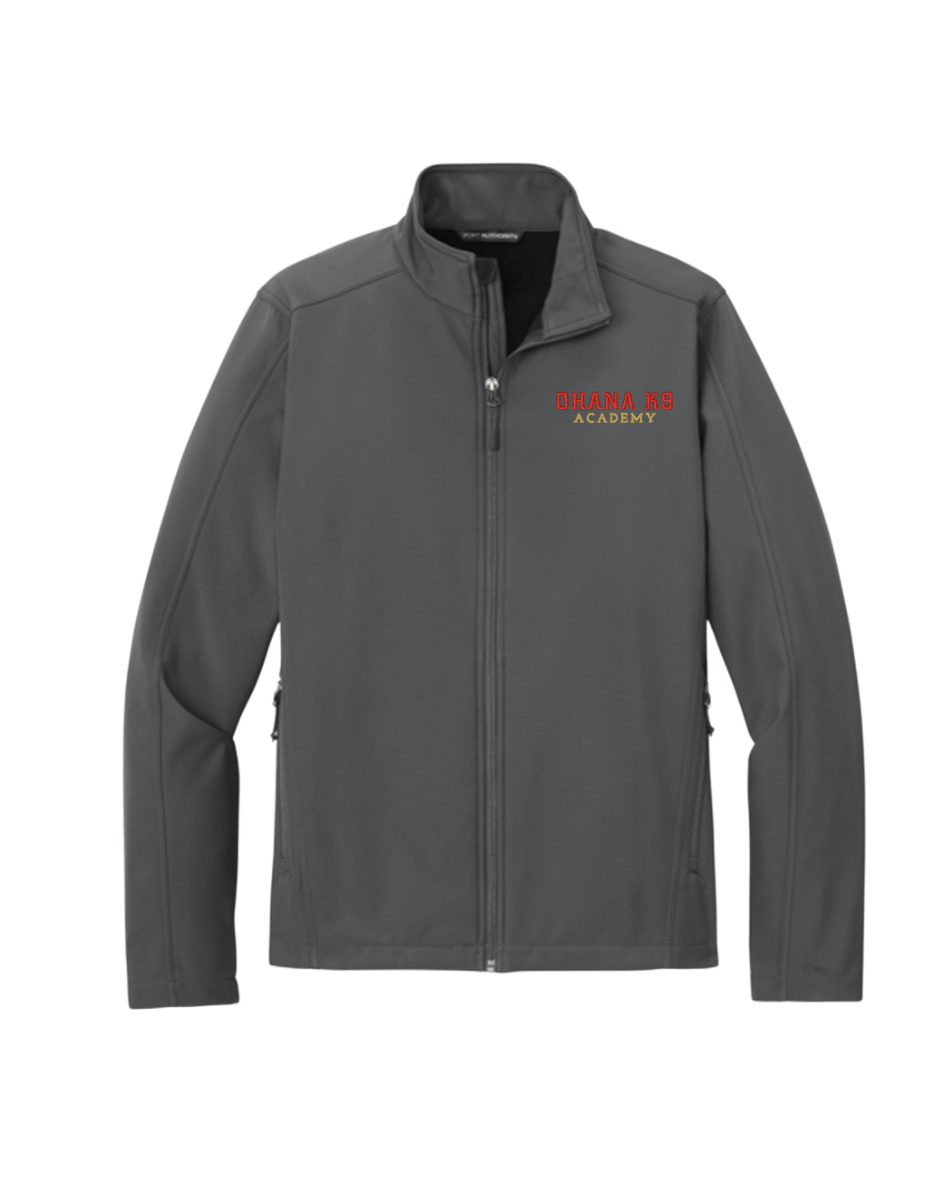 Ohana K9 Soft Shell Embroidered Jacket - Charcoal