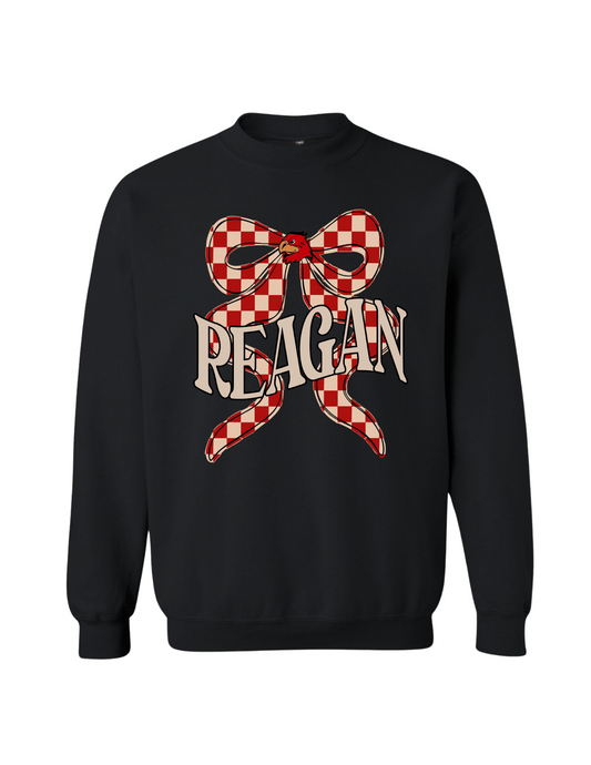 Reagan Bow Sweatshirt - Black