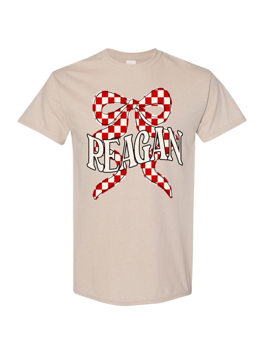 Reagan Bow Tee - Sand