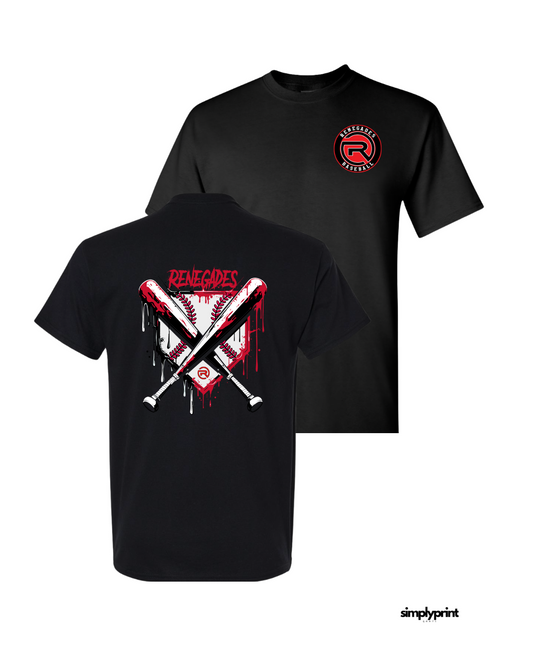 Renegades Baseball Drip Graphic Tee - Black