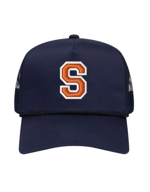 S Puff Trucker Snapback Cap - Navy