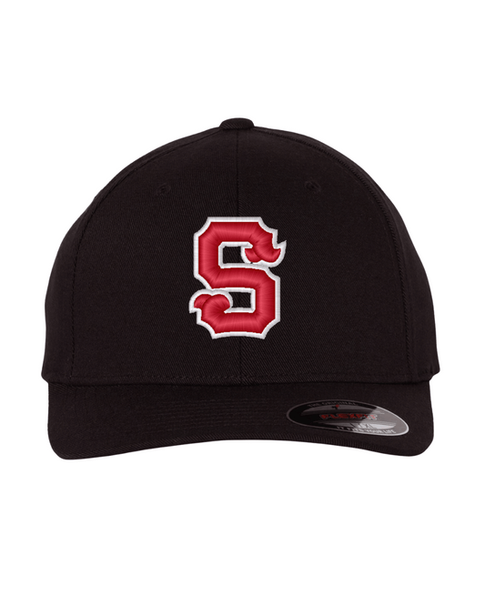 S Puff Flex Fit Cap - Black