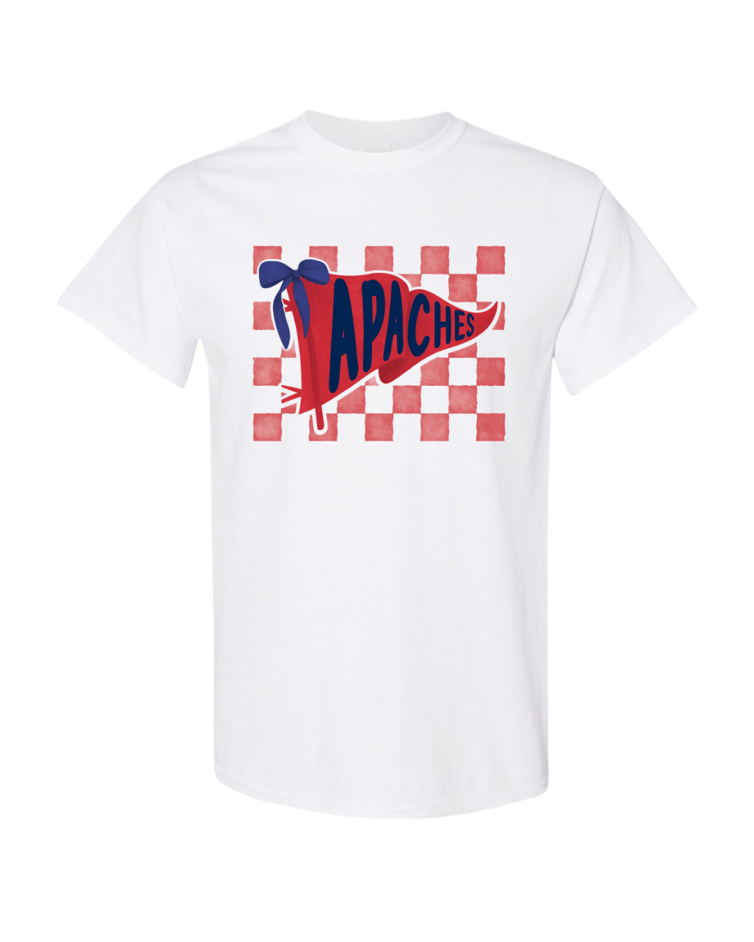 Apaches Pendant Checkered Flag Tee - White