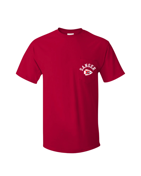Sanger Pocket Logo Tee - Red