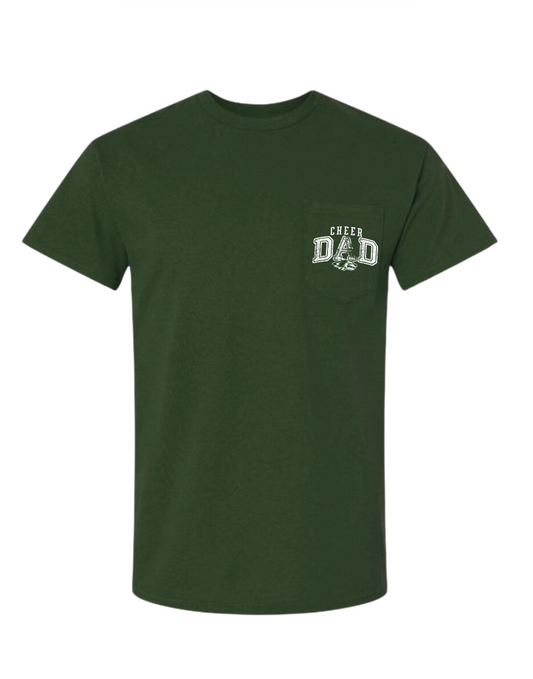 Wolf Dad Pocket Tee - Dk Green