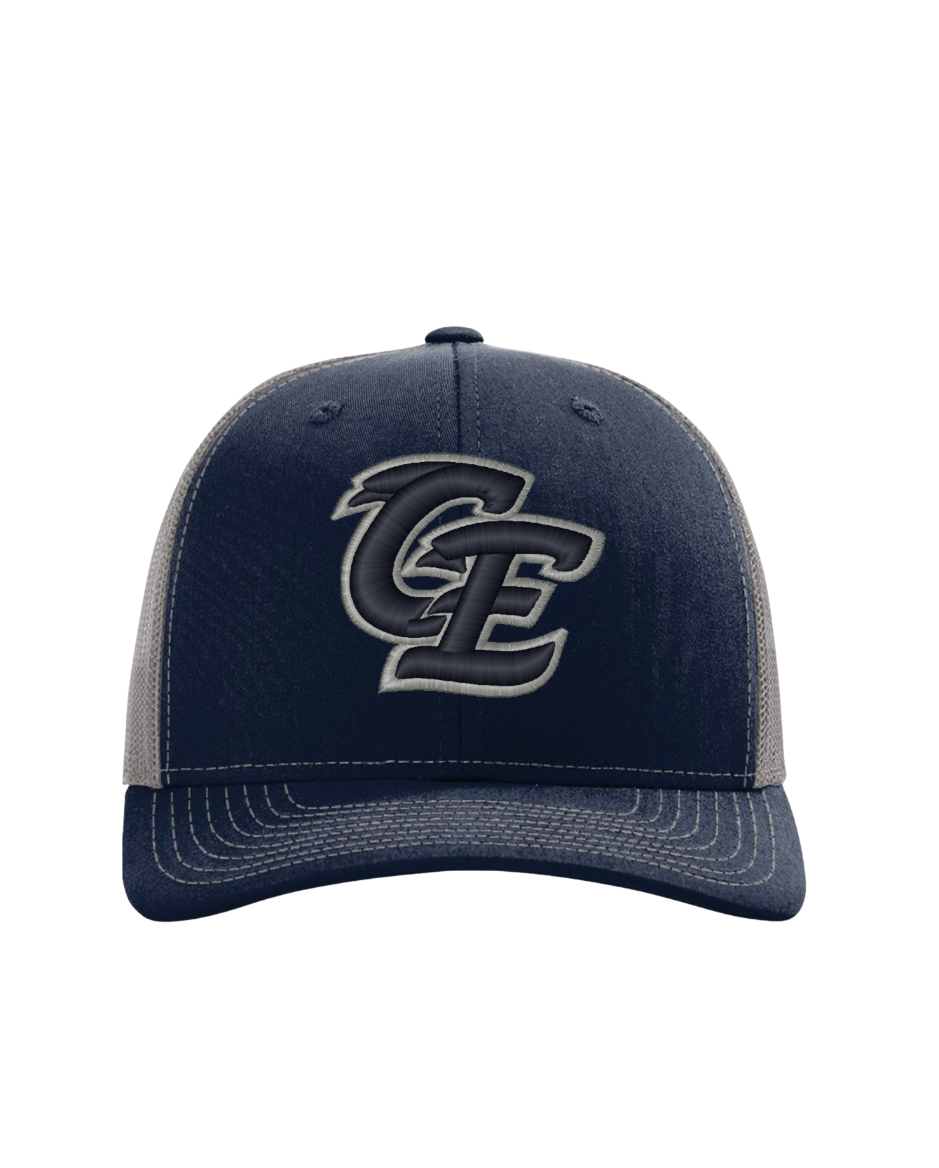 CE Puff  Richardson Trucker Cap - Navy/Charcoal