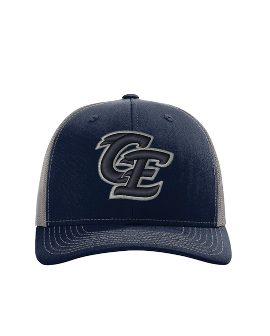 CE Puff  Richardson Trucker Cap - Navy/Charcoal
