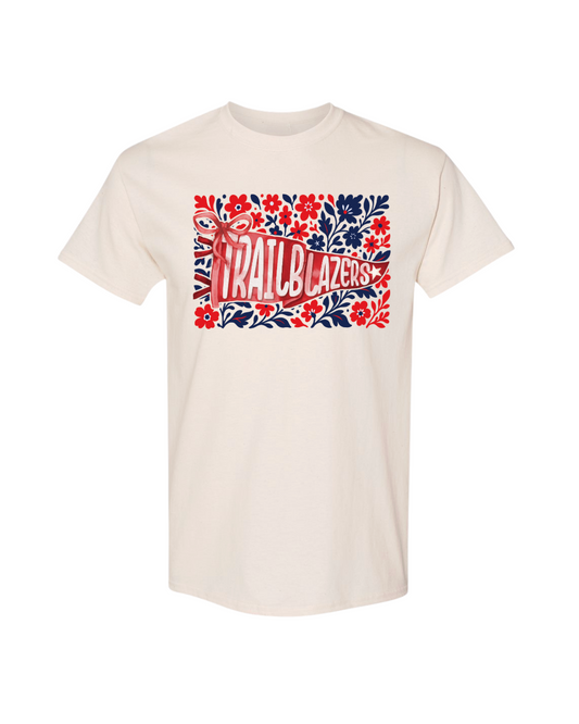 Freedom floral pendant tee - Natural