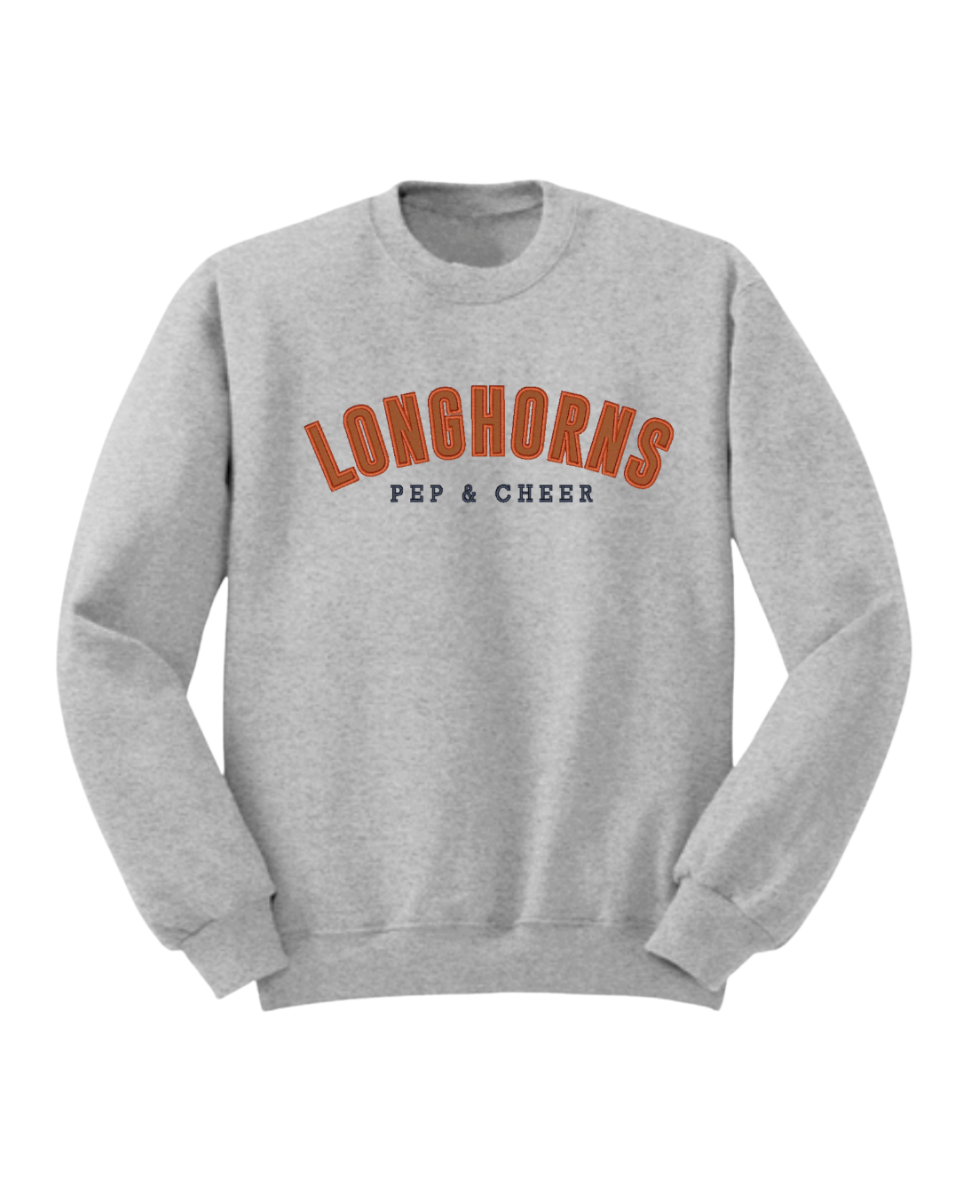 Longhorns Embroidered Unisex Crew -Heather