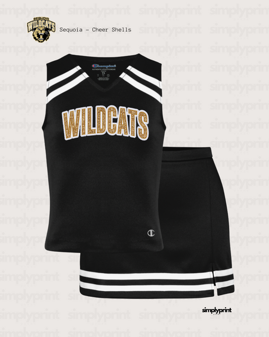 Wildcats Embroidery Cheer Shells