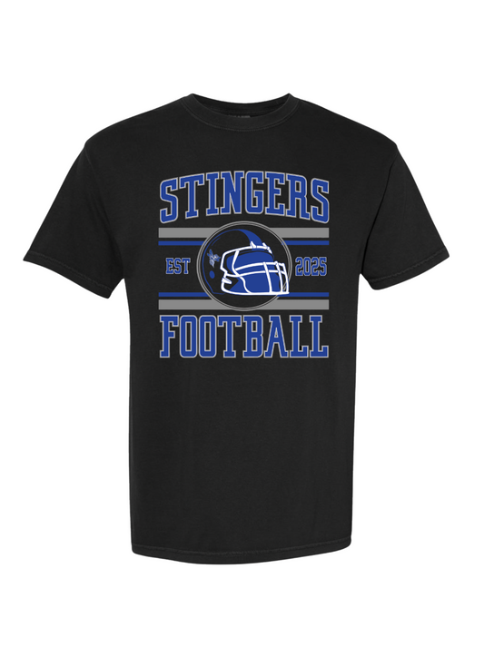 Stingers Football Helmet Tee - Black