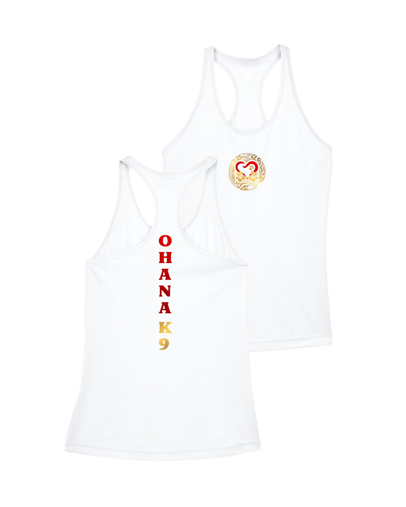 Ohana Racerback Performance tank - White