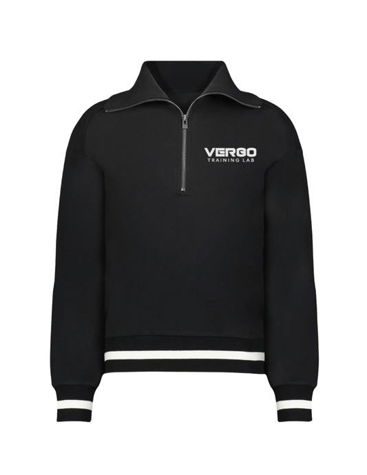 Vergo TL Embroidered Women's 1/4 zip - Black