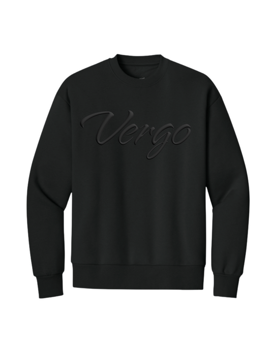 Vergo Puff Crew Neck Sweater - Black