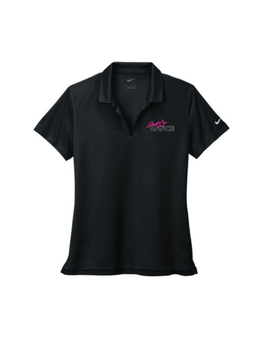 Womens JD Nike Embroidered Polo - Black